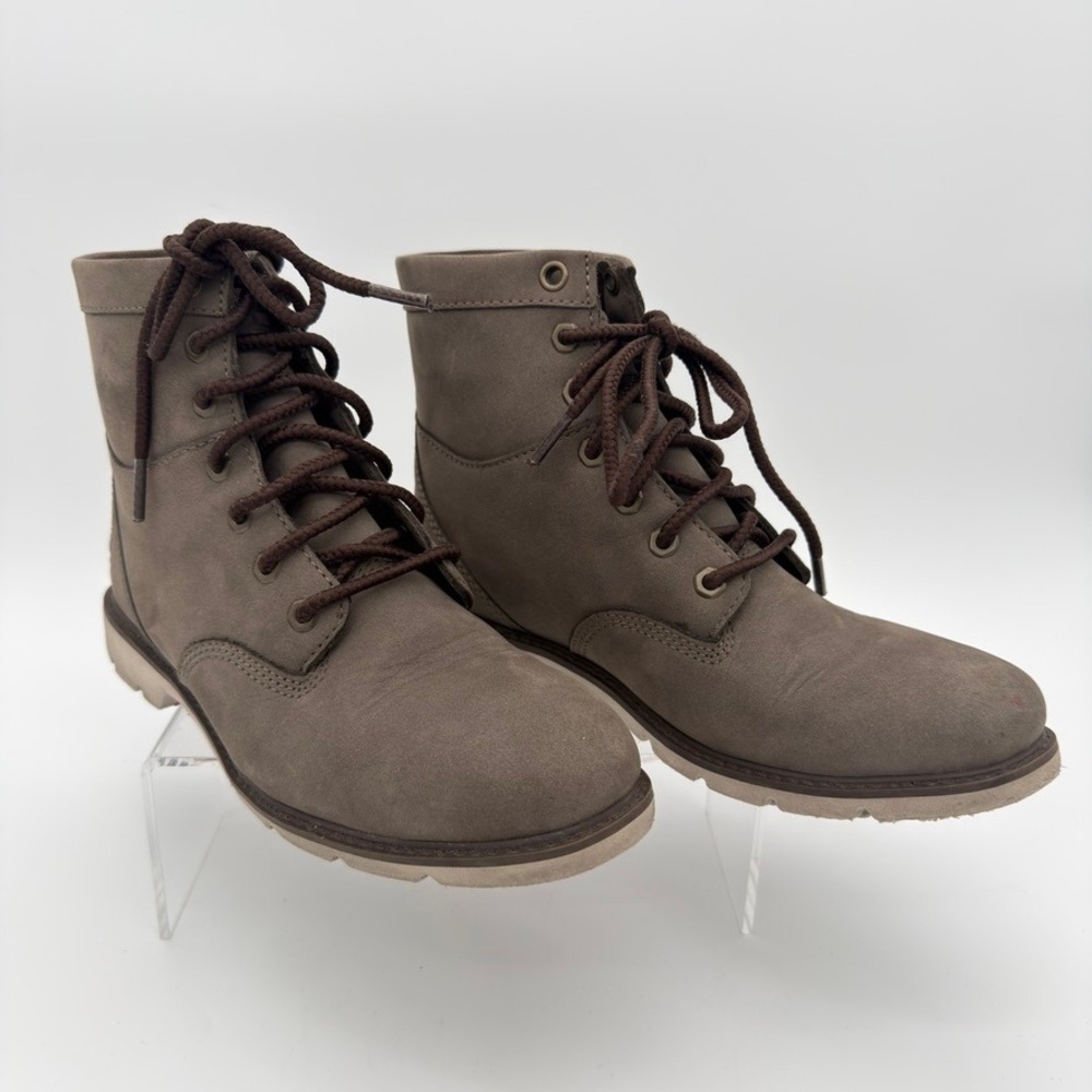 Timberland Waterproof Women's US 6 Taupe Nubuck Lace Up Ankle Boots A2K9Z